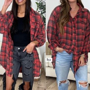 Shop Talulah Stone Cliff Plaid Tunic